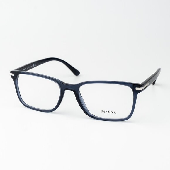 Prada Men Eyeglasses Blue Crystal Square Unisex PR14WV 08Q1O1 BRAND NEW - Picture 3 of 10